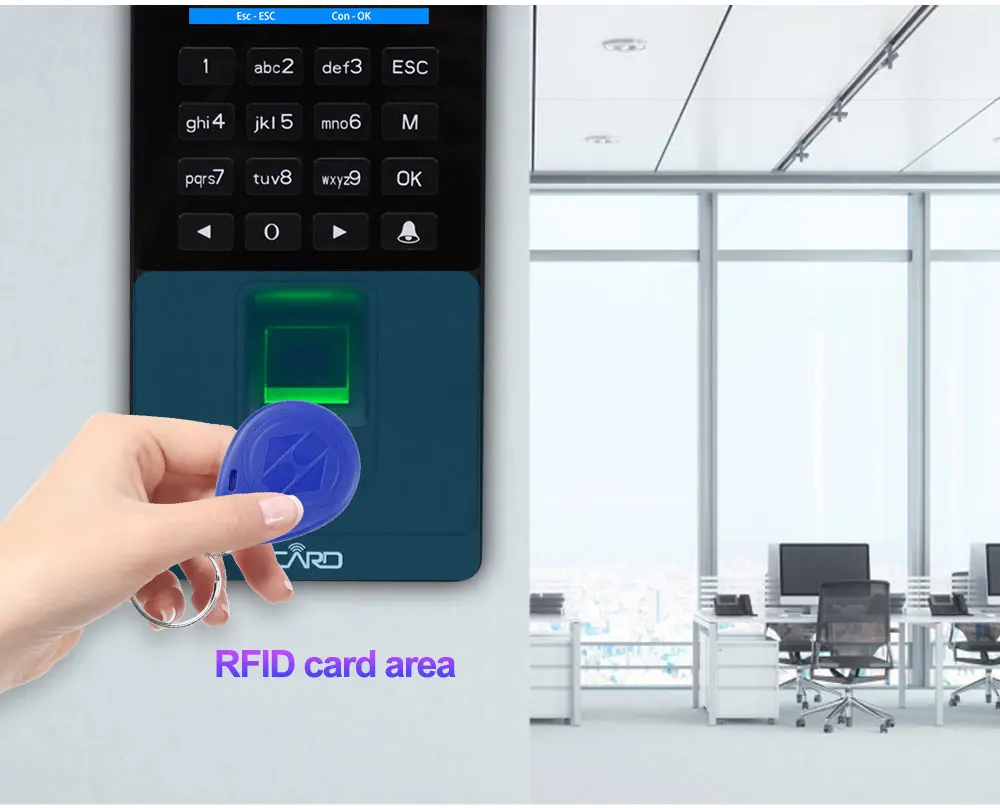 Отпечатков пальцев RFID Клавиатура TCP/IP/USB биометрический контроль доступа системы программного обеспечения времени часы посещаемости машины+ U диск+ 10 брелоков