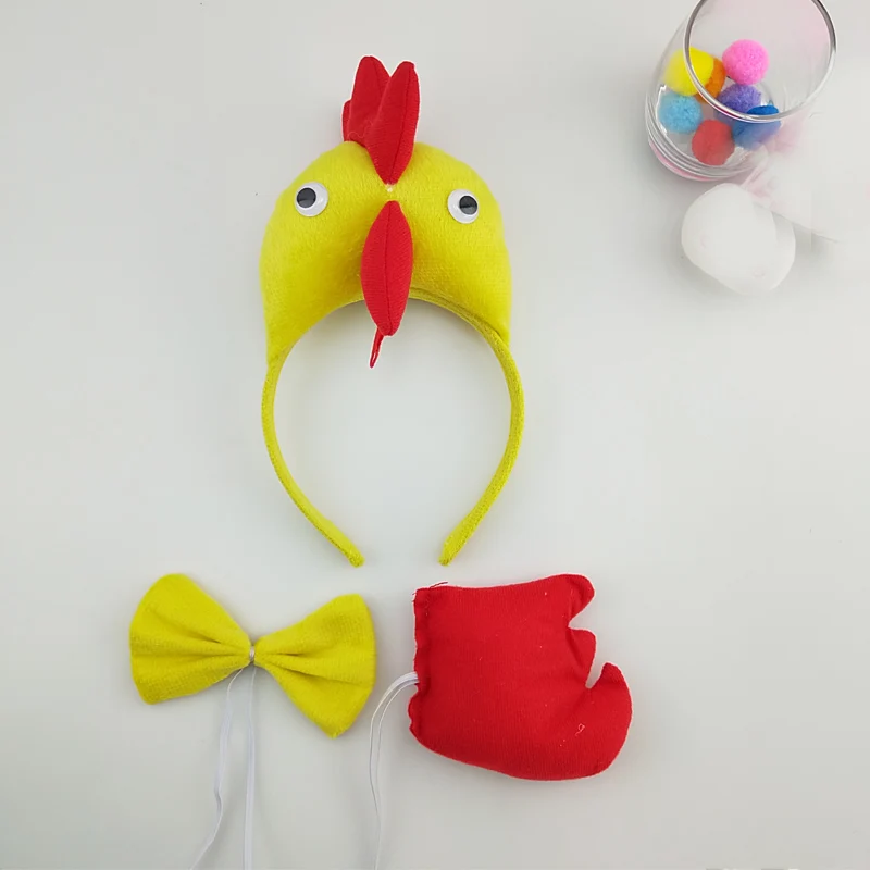 Повязка на голову с ушками животных, галстук-бабочка, хвост, кошка, панда, лиса, утка, косплей, Haibands, набор, вечерние, для Хэллоуина, navidad - Цвет: 12