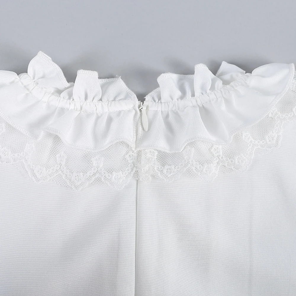 

Women Long Sleeve Sweet White Shirt Blouses Casual Spring Blouse Tops