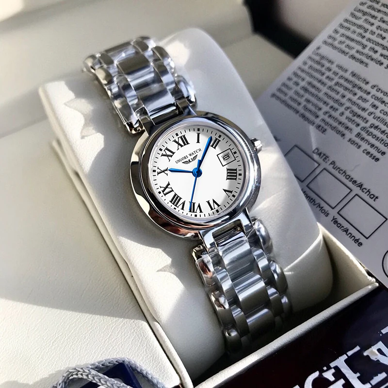 

Часы наручные UNUORS женские кварцевые, модные повседневные, со стальным ремешком, простой подарок, 2021