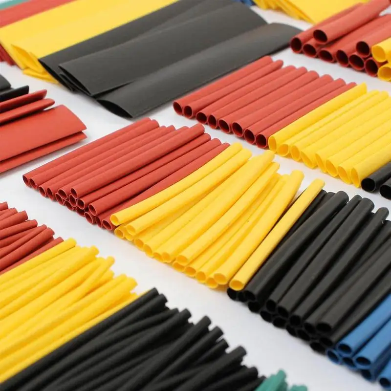 

328Pcs/set Sleeving Wrap Wire Car Electrical Cable Tube Color 8 Mixed Polyolefin Sizes Tubing kits Heat Shrink Tube M6I2