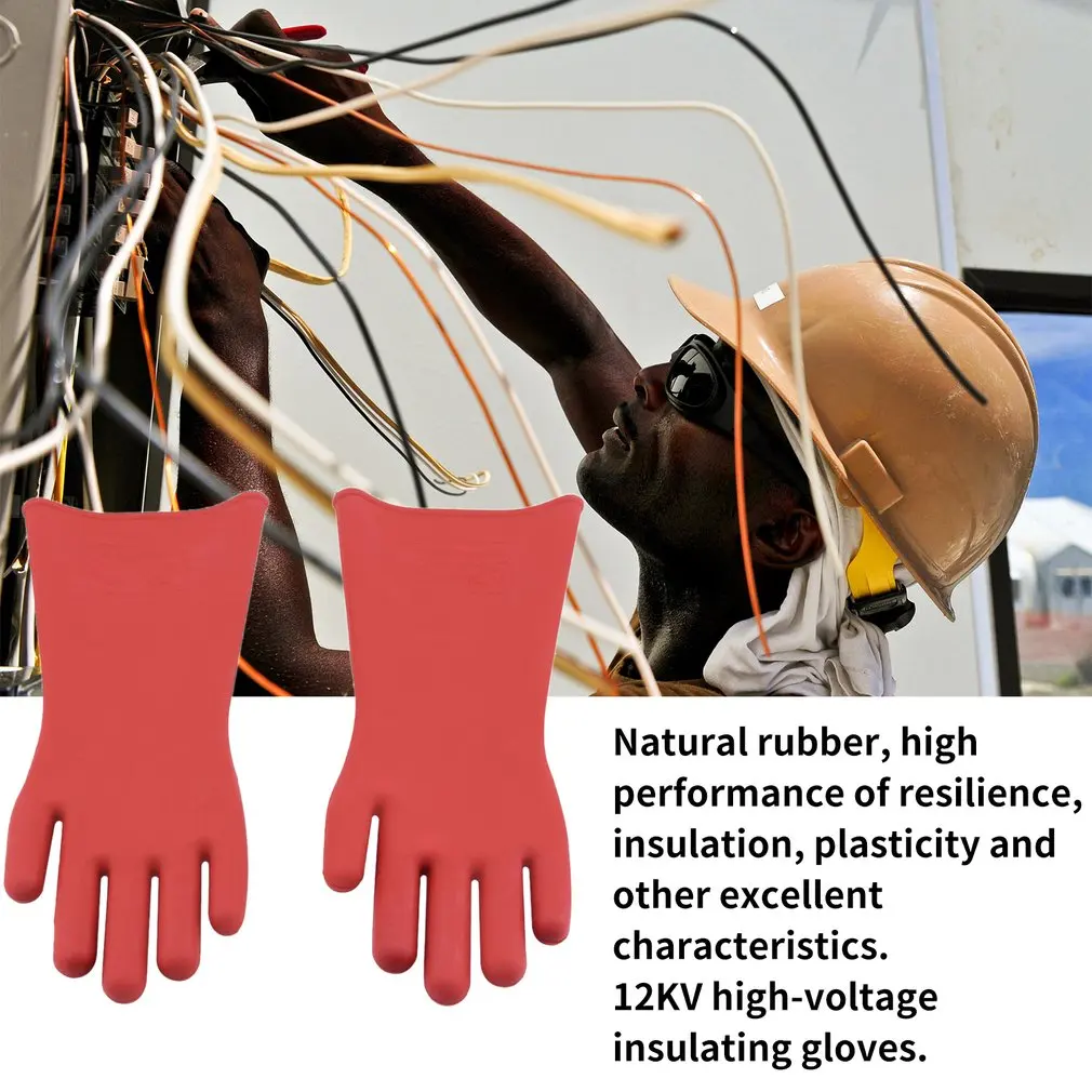 1 пара профессиональный 12kv высокое Напряжение электроизоляционные перчатки