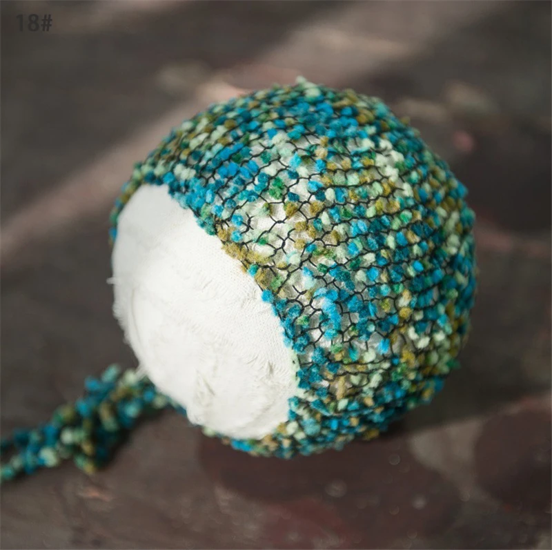 Вязаная шапка для новорожденных детский чепчик вязаная крючком девочек шапочки