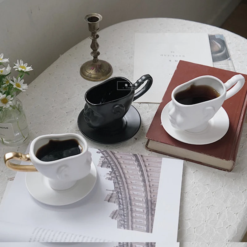 

Nordic Baby Face Mugs Couple Coffee Cup Children Milk Mugs Home Decoration Adult Drink Cup Ceramic Mug Gifts Dropshipping