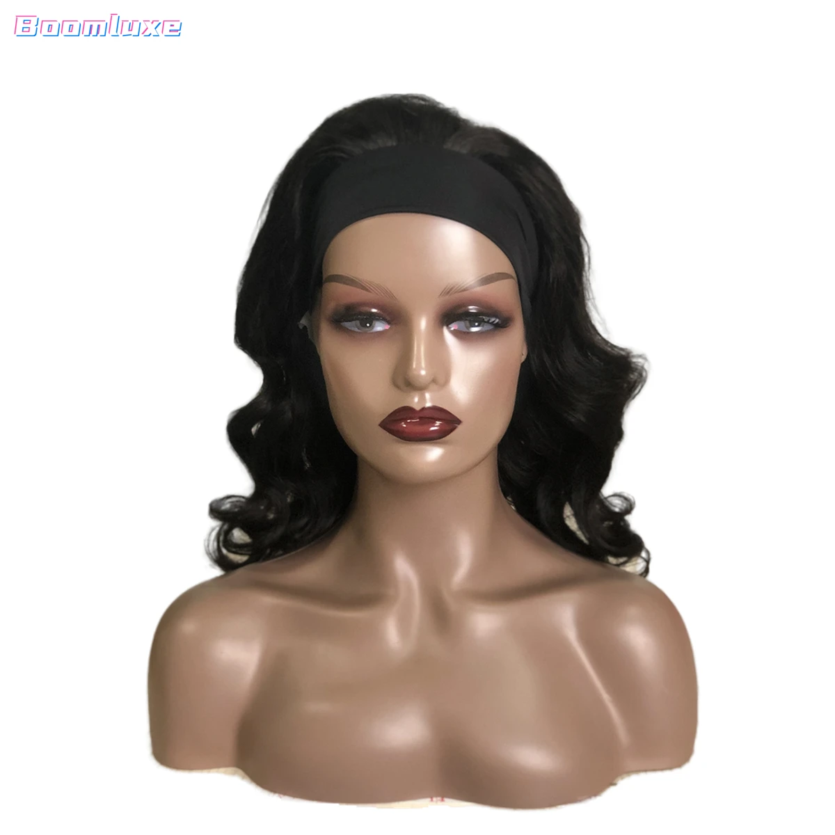 

Boomluxe Hair FullMhuman Top Quality Brazilian Hair Body Wave Headband Remy Human Hair Wigs For Black Women