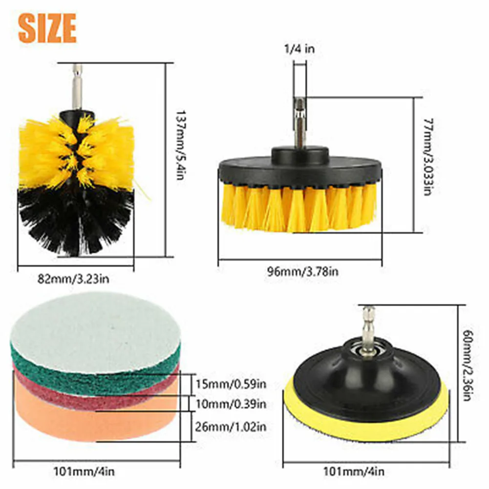 

Pads 6pcs Plastic Drill Brushes Polisher Polishing Set Stainless Steel Waxing