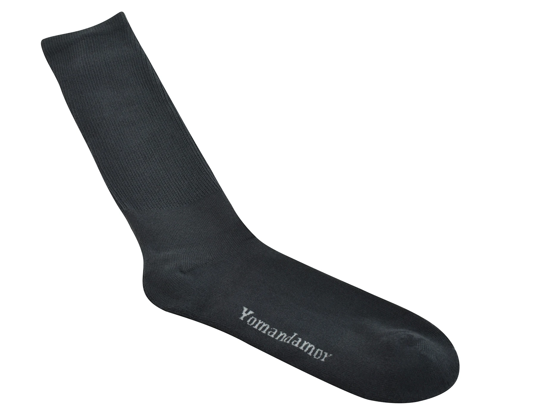 

Yomandamor 3 Pairs Mens Cotton Diabetic Over the Calf Dress Socks with Seamless Toe Size 10-13