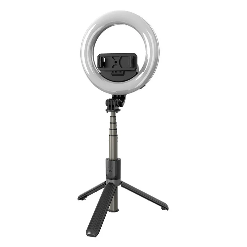 

Mobile Phone Selfie Stick, 5 Inch Fill Light, Selfie Pole Tripod Horizontal and Vertical Shooting Live Support Camera Artifact