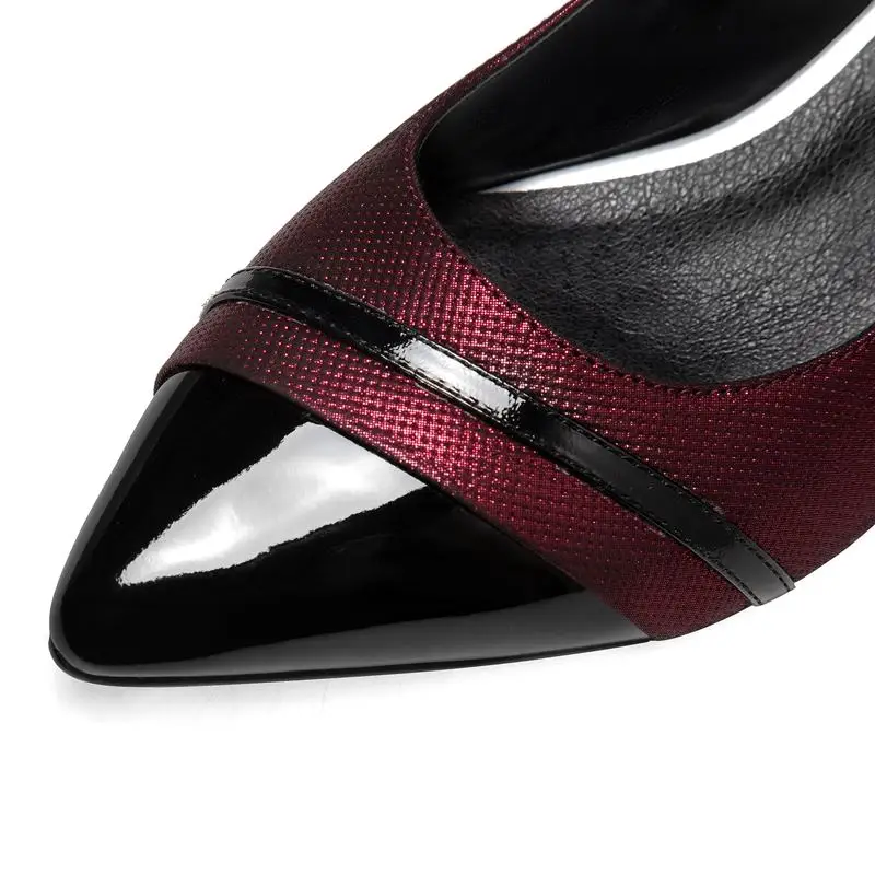 

ALLBITEFO size 34-42 sheepskin natural genuine leather women heels shoes fashion sexy women high heel shoes Talons hauts femme