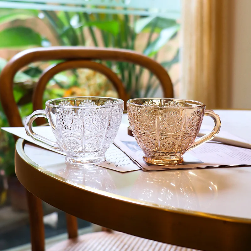 Роскошные Дизайнерские современные стеклянные кофейные чашки сервис A Cafe чашка