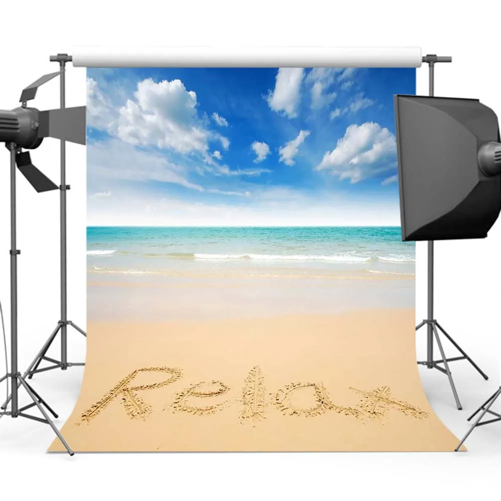 

MOCSICKASummer волнистый фон для фотосъемки с изображением голубого неба для детской фотосъемки с изображением песчаного пляжа