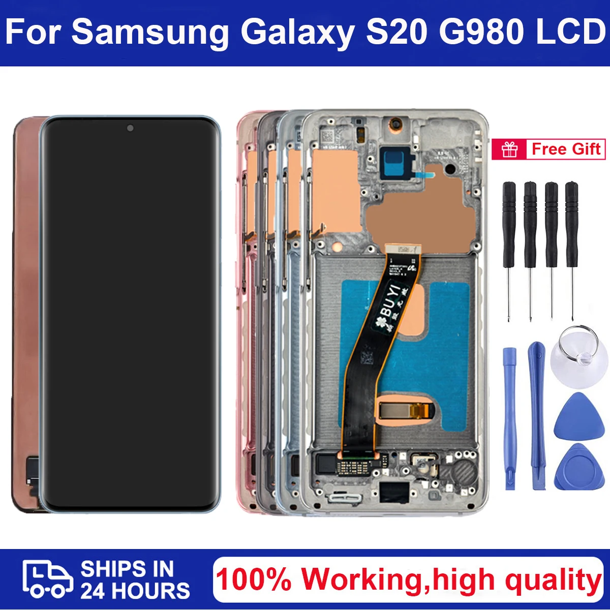 

6.2" Original s20 Display For Samsung Galaxy S20 lcd G980 SM-G980F G9800 G980F/DS g980 LCD and Touch Screen Digitizer Assembly