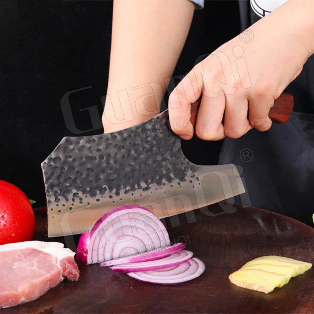 

Handmade Forged Sharp Chopping Butcher Bone Cutter Cleaver Knife Stainless Steel Cleaver Kitchen Knife Hammered Slicing Knife