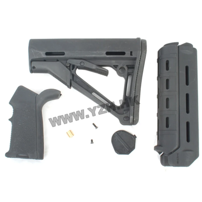 BK Emersongear Тактический захват Игрушечный Набор рельсов для пейнтбола M& P15ME M4 Jinming Handguard рукоятка гелевая Игрушка аксессуары 3 шт - Цвет: BK