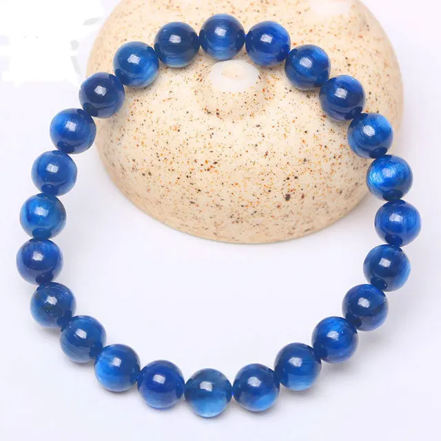 

Higher qualityNaturaNatural Kyanite Stone Bracelets Gift Jewelry loversGift bangle 6mm 8mm 10mm beads for woman