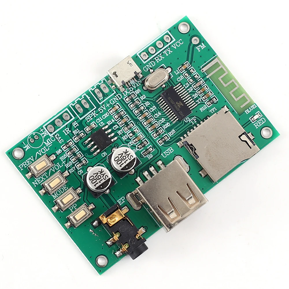 MP3 Bluetooth цифровой модуль усилителя мощности SPP Pass-Through Поддержка FM TF Card/U-Disk |