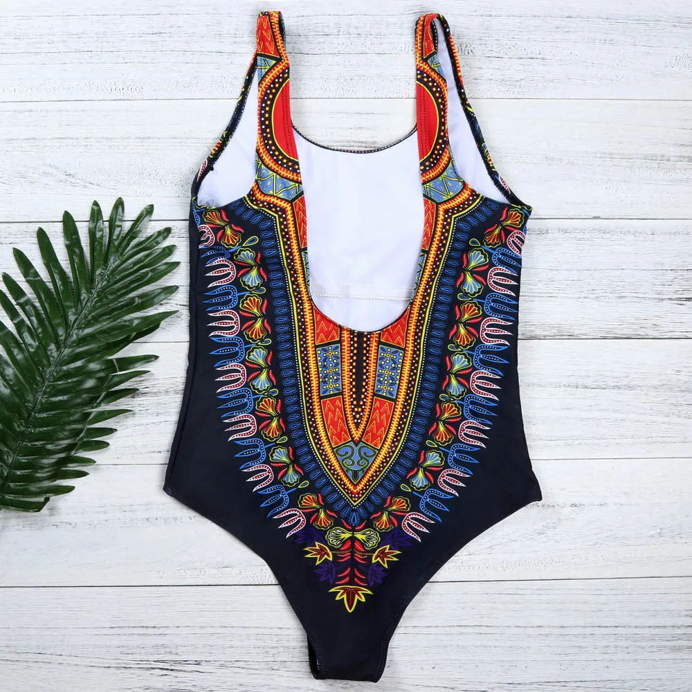 Sexy Women Bikinis set Ladies Curve Appeal Dashiki African Printing Push-Up Bikini Jumpsuit Plus Size Fashion new | Женская одежда