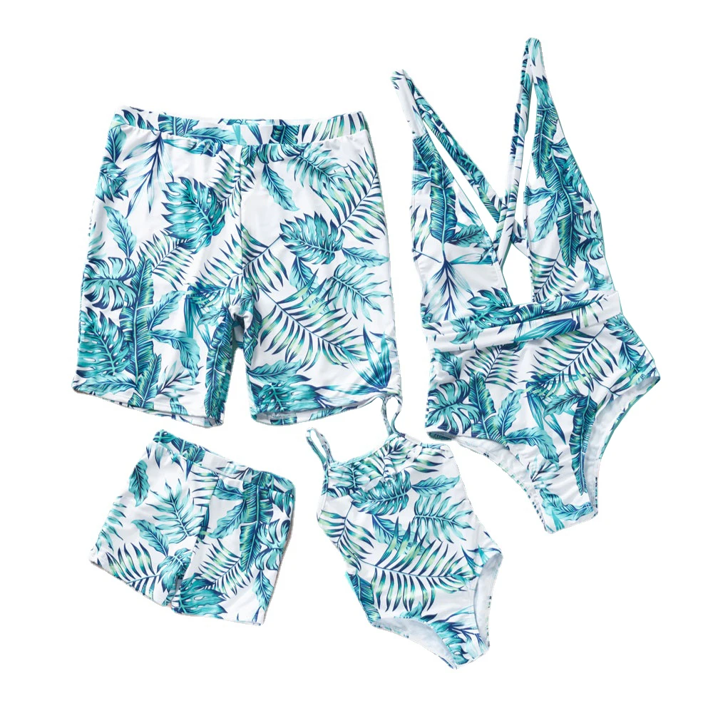 2021 летний цельный женский бикини одежда для купания мамы и дочки пляжные шорты