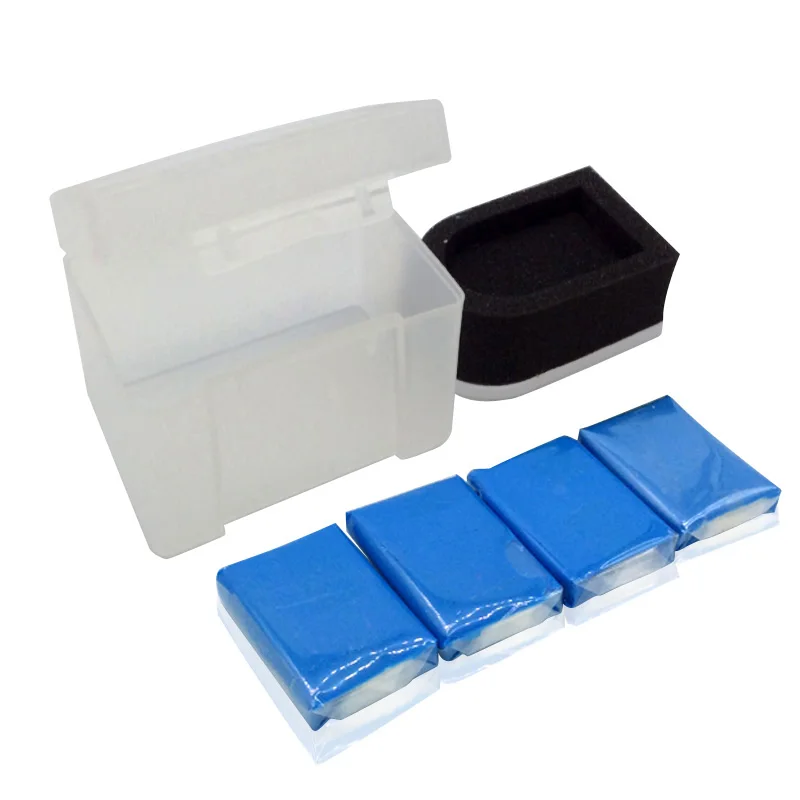 

Magic Clay Bar Car Wash Tools 4pcs with Sponge Applicator Auto Cleaner Car Detailing Clay Bar Marflo Paint Care Eraser