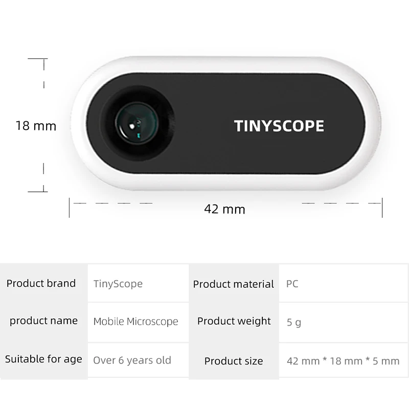 

Mobile Phone Camera Lens For IPhone Xiaomi Samsung Huawei Tinyscope 20x-400x Professional Microscope Professional HD