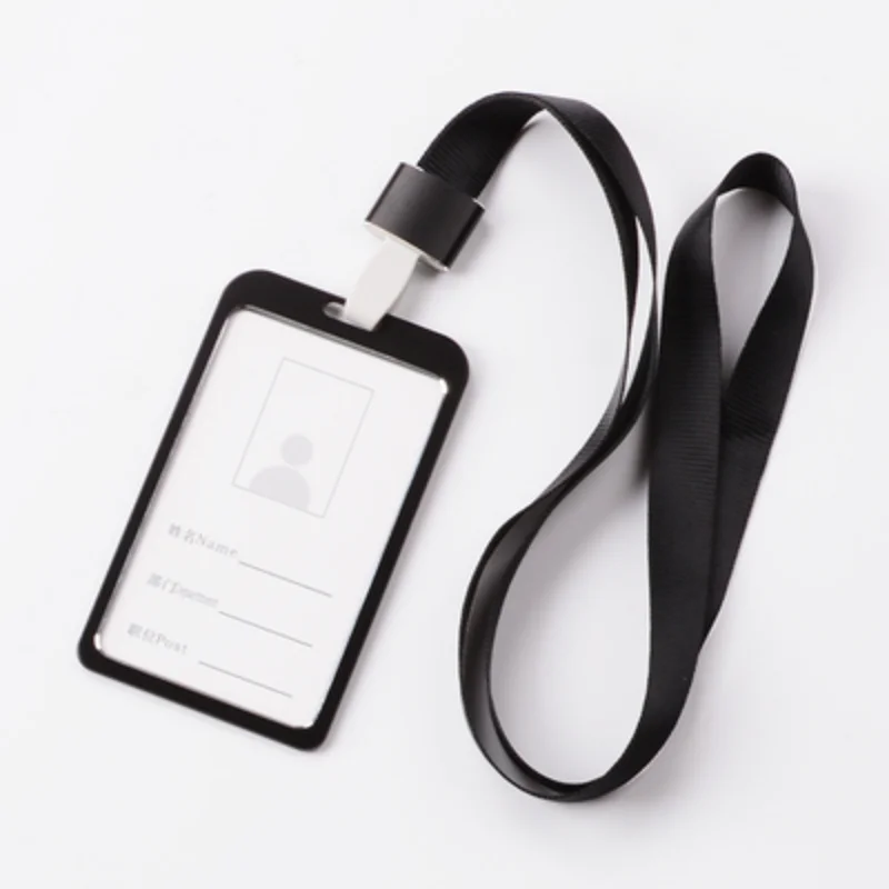 

1PC Nurse Worker Student Card Holder with Lanyard Rope Aluminium Alloy Business School Office Employee Name ID Card Cover