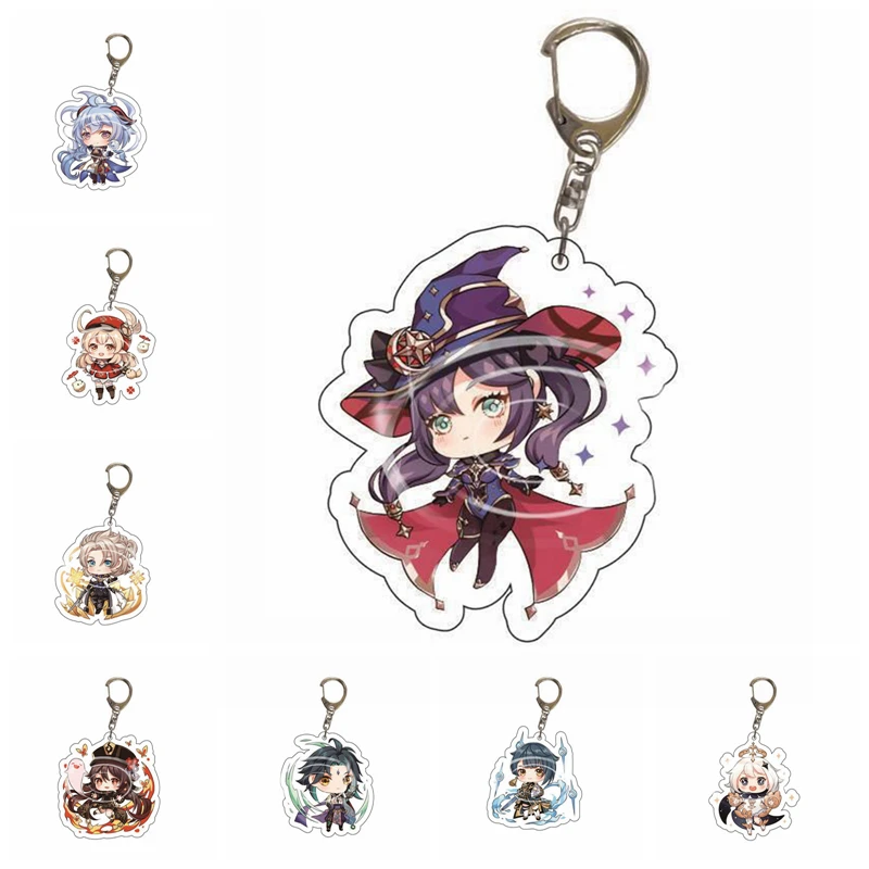 

2022 аниме Genshin ударопрочный брелок аниме брелок в сумку кулон в подарок фотоакриловая деталь