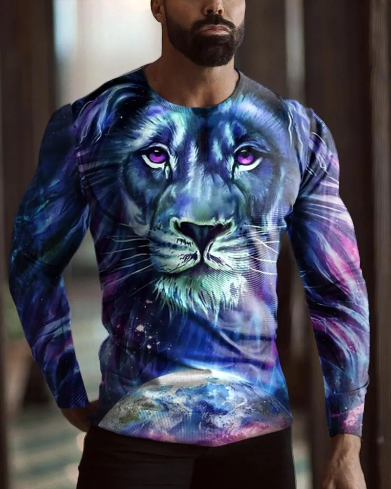 

Men's Sweatshirt Tiger Hoodie Cool Fashion Men's Autumn 3D Printing Hoodie Sweatshirt