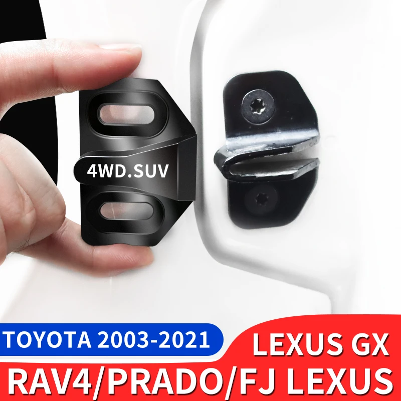 For Toyota Prado 150 RAV4 Tailgate Lock Cruiser FJ Lexus GX Luggage Lock Rear Door Shockproof Anti-Abnormal Sound Accessories