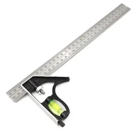 300mm adjustable combination square angle ruler 45 90 degree with bubble level multifunctional gauge measuring tools