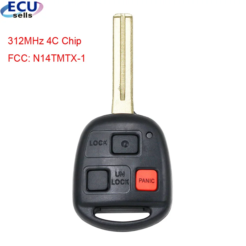 Дистанционный ключ Fob 312 МГц для Lexus RX300 1999 2000 2001 200 N14TMTX-1 - 4C | Автомобили и мотоциклы