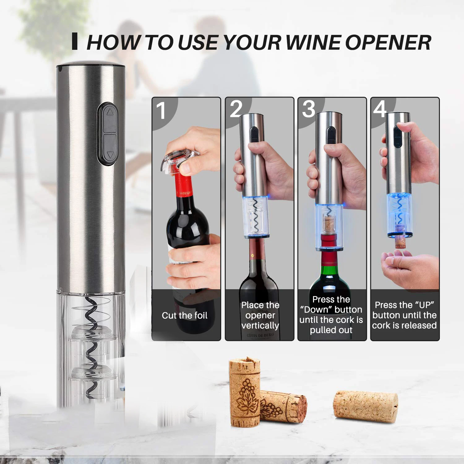Автоматический Электрический открывалка для вина автоматический штопор Красное