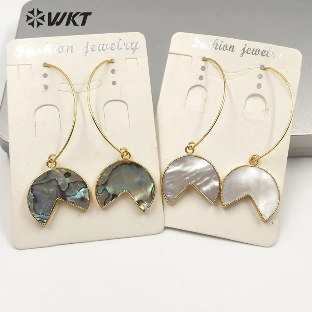 WT E598 WKT новейший дизайн Модные Позолоченные полукруглые серьги кольца