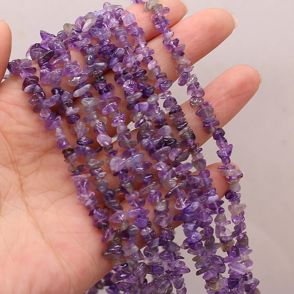 

Natural Semi-precious Stones Amethyst Unshaped Gravel Bead Making DIY Ladies Necklaces Bracelets Exquisite Jewelry Gifts