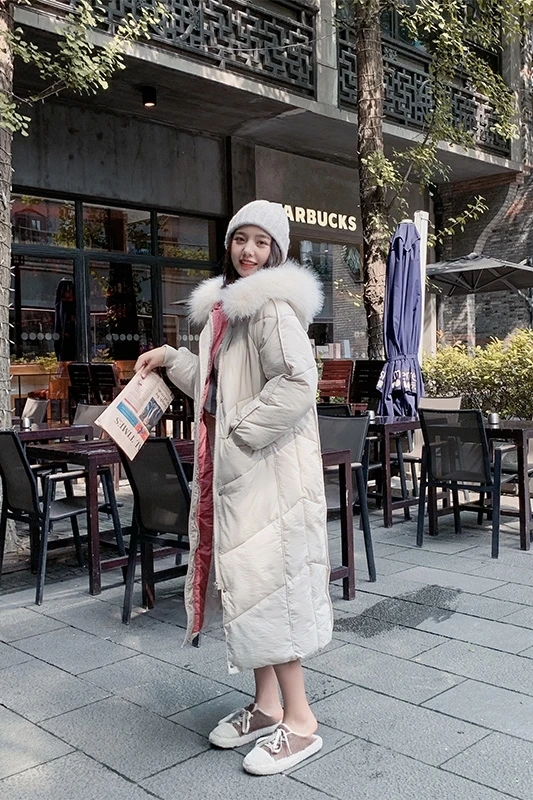 2019 зимний женский пуховик с длинным рукавом ультра светильник Теплый Женский
