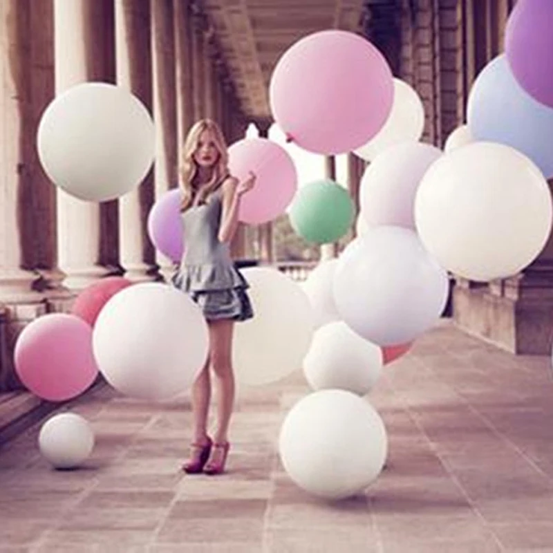 Гигантский шар 1 шт 36 дюймов 25 г цвет большой латексный надувной гелиевые шары для