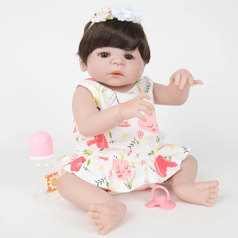 Реалистичные куклы Bebe Reborn мягкие полностью виниловые силиконовые 22 дюйма
