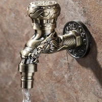1pc accessories antique bronze faucet garden wall mounted decorative faucet household small single hole faucet