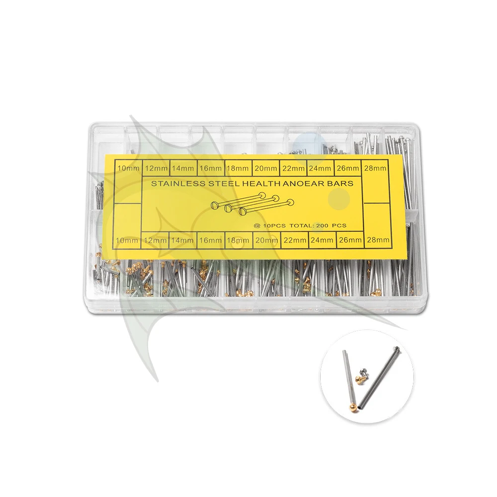 200 шт./кор. из нержавеющей стали фрикционный штифты комплект золотой серебряный 1 2