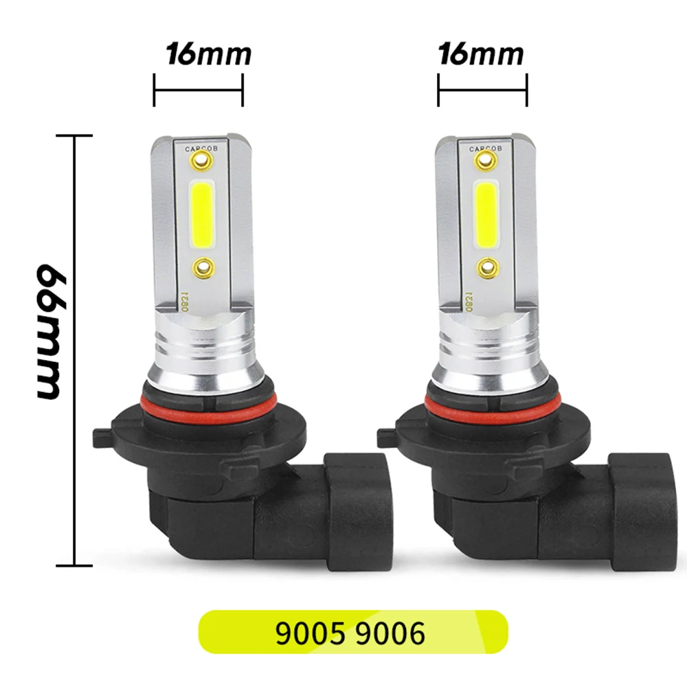 

Parts LED Headlight Replacement Waterproof White 2Pcs 9005/HB3 Accessories