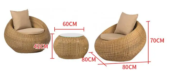 Бесплатная доставка открытый диван из ротанга Лежащая кровать балкон вилла