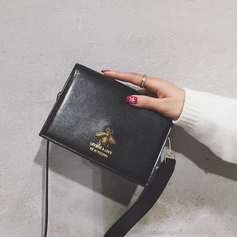 Брендовая дизайнерская женская сумка с Пчелкой модная Ретро на одно плечо