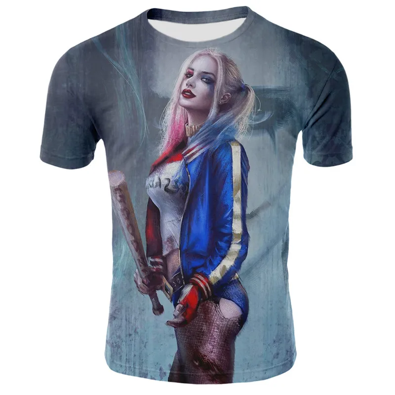 Фото - Men's summer new fashion demon clown wild 3D printing T-shirt men's clown horror movie casual funny T-shirt new clown back to the soul night graphic t shirt 3d printing men s t shirt demon killer funny loose breathable short sleeves