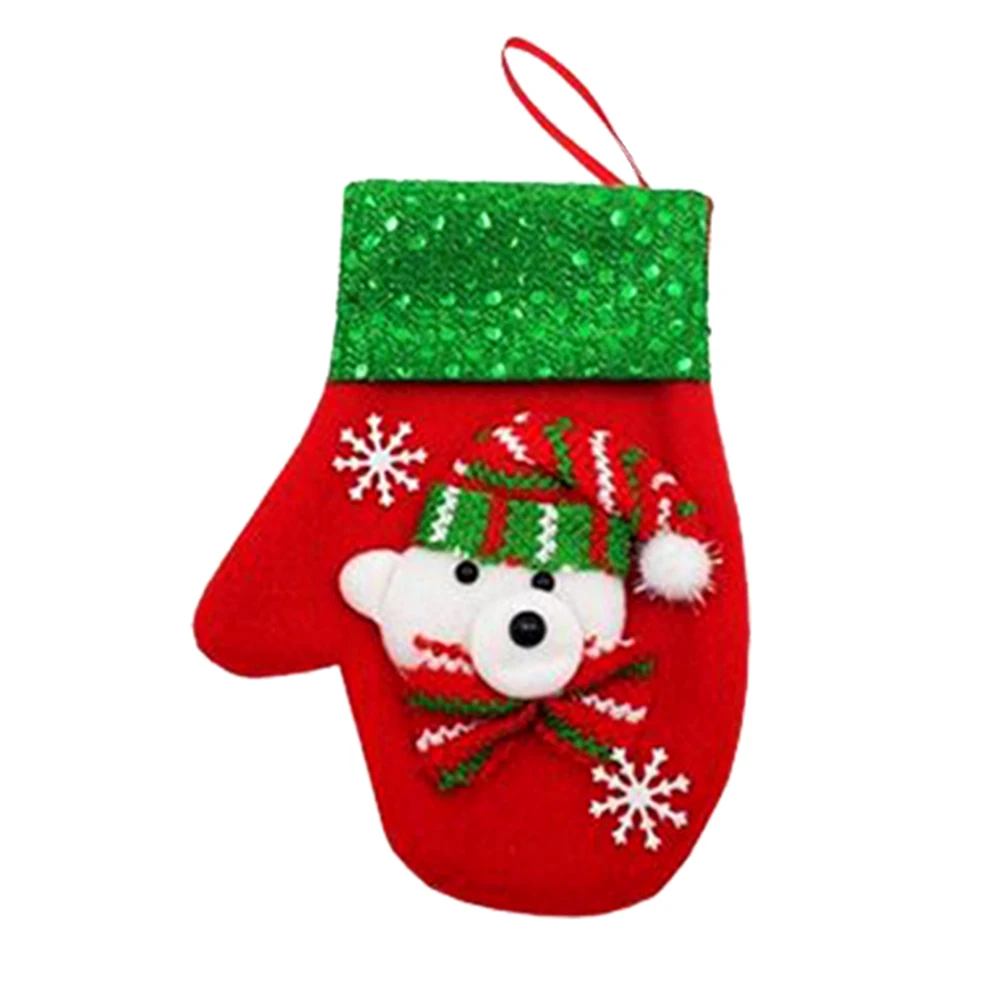 Рождественский Декор сумка для конфет тканевая кукла с блестками посуды форма