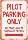 Металлический знак 8x12 дюймов, только для пилота, для парковки, винтажный металлический знак