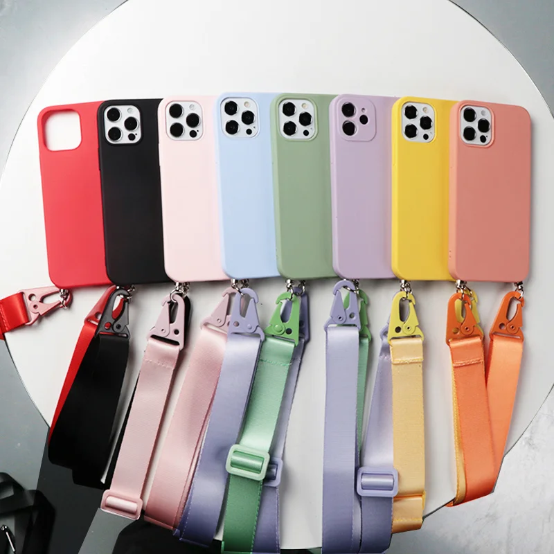 Luxury Cord Chain Cases For Samsung Galaxy S21 Ultra S30 S20 FE S10 A51 A22 A52 A21s A70 A72 A50 A30S A50s Lite S11e S8 S9 Plus
