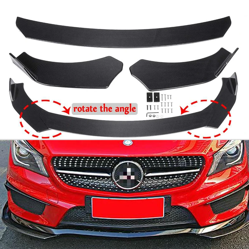 Универсальный 3 шт./компл. из углеродного волокна внешний вид/глянцевый черный