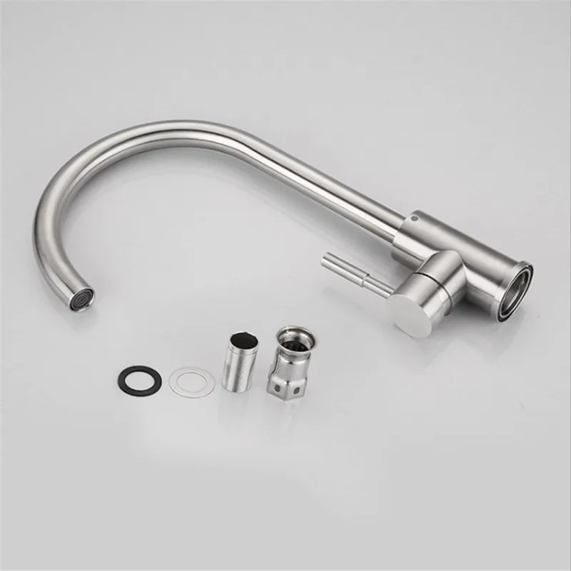 Смеситель для кухни из нержавеющей стали 304 смеситель горячей и холодной воды с