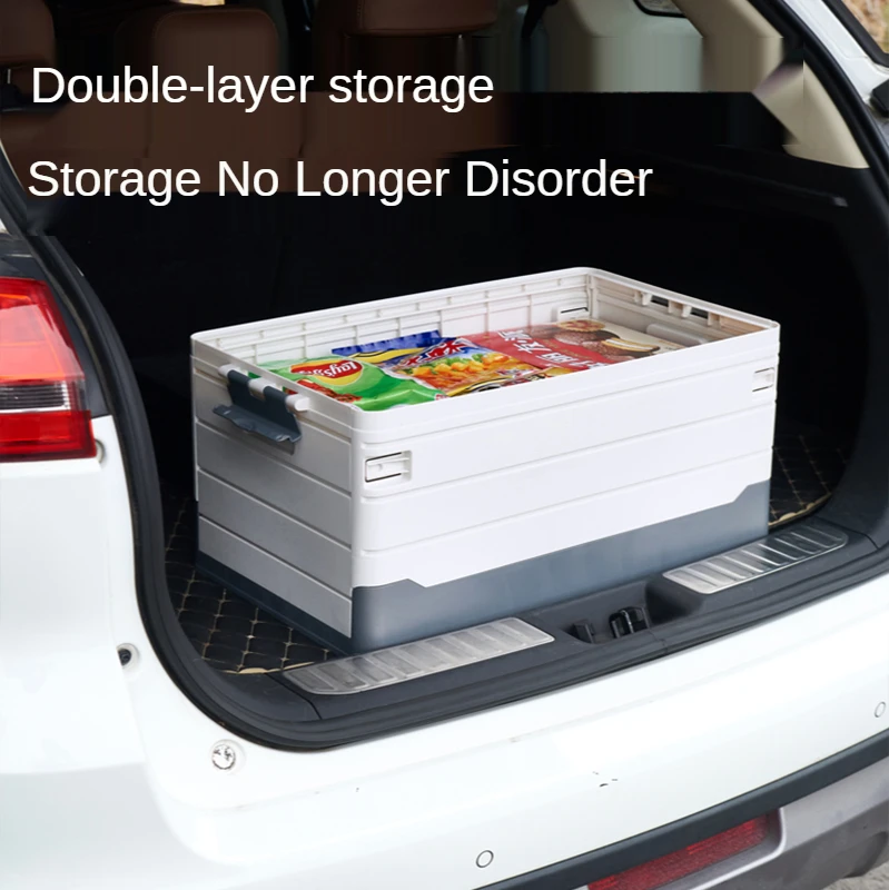 Pаспродажа Автомобильный ящик для хранения, складной вместительный органайзер для Ёмкость двойной Слои багажник для хранения толстые PP хлопок мульти-...