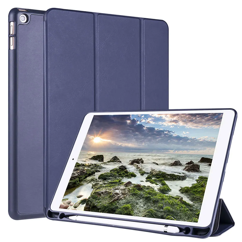 Чехол для iPad 7 10 2 дюйма Air 3 2019 Pro 5 чехол планшета с карандашом кожаный флип умный Mini