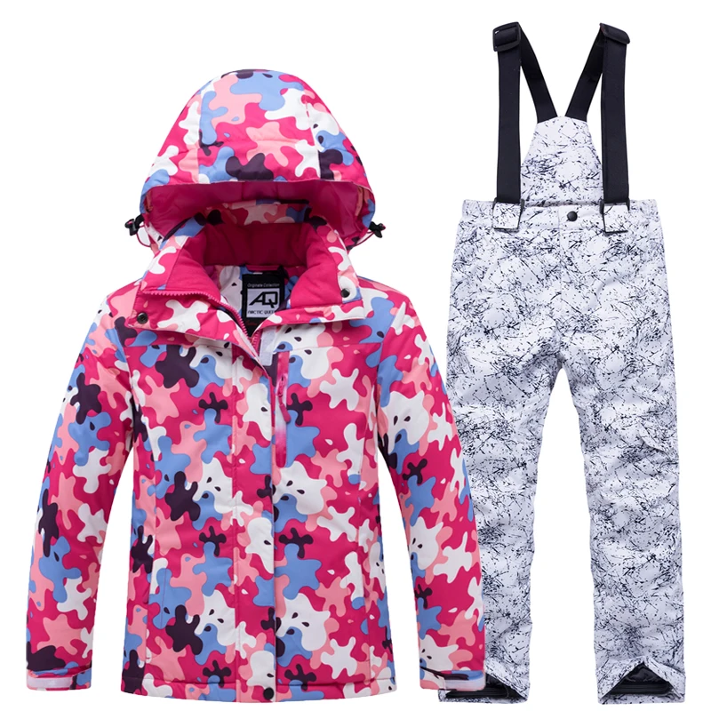 Детский лыжный костюм детский брендовый ветрозащитный водонепроницаемый теплый